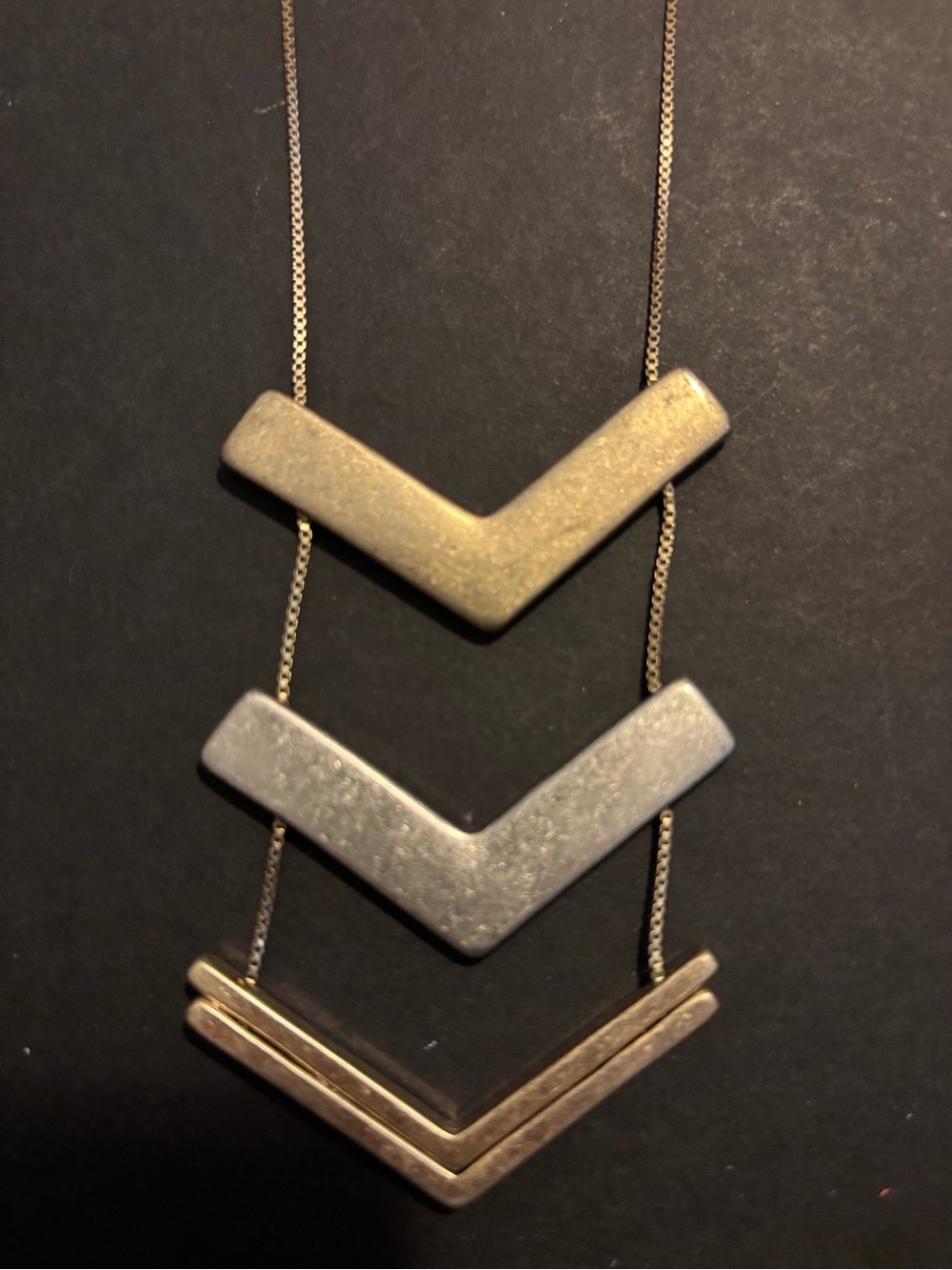 Devan Chevron Pendant Necklace